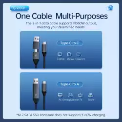 Orico външна кутия за диск Storage - Case - M.2 NVMe M-key 10 Gbps, Aluminium - AM2C3-G2-GY