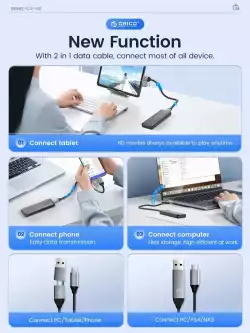 Orico външна кутия за диск Storage - Case - M.2 NVMe/SATA M/B key - USB3.1 Type-C Gen.2 10Gbps - DDNV-C3-G2-BK-BP