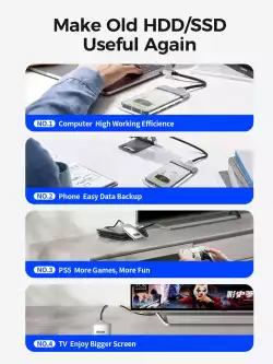 Orico външна кутия за диск Storage - Case - 2.5 inch 5Gbps USB-C Transparent - TX25C3-GY-BP