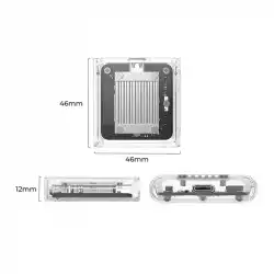 Orico външна кутия за диск Storage - Case - M.2 2230 NVMe - TC20-M2-10G-GY-BP - 10Gbps, Gray