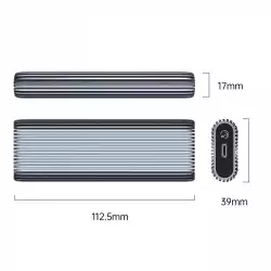 Orico външна кутия за диск Storage - Case - M.2 NVMe M-key 10 Gbps, Aluminium - AM2C3-G2-GY