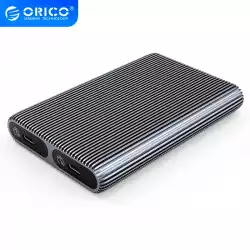 Orico външна кутия за диск Storage - Case - M.2 NVMe Dual-Bay - USB-C 10Gbps, Aluminium - AM2C3-2N-GY