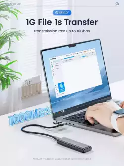 Orico външна кутия за диск Storage - Case - M.2 NVMe/SATA M/B key - USB3.1 Type-C Gen.2 10Gbps - DDNV-C3-G2-BK-BP