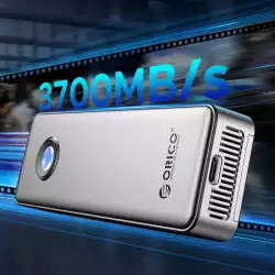 Orico външна кутия за диск Storage - Case - M.2 NVMe M key - USB-C/A, 20Gbps, Built-in Air Cooling, Aluminium - OUM2-G20-SV