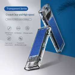 Orico външна кутия за диск Storage - Case - M.2 NVMe M key - USB3.1 Type-C - TCM2-C3-BK