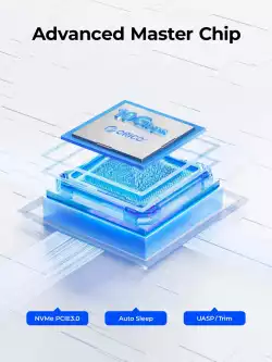 Orico външна кутия за диск Storage - Case - M.2 2230 NVMe - TC20-M2-10G-GY-BP - 10Gbps, Gray