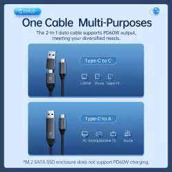 Orico външна кутия за диск Storage - Case - M.2 NVMe Dual-Bay - USB-C 10Gbps, Aluminium - AM2C3-2N-GY