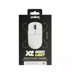 Pulsar професионална геймърска мишка Wireless Gaming Mouse X2 CrazyLight Uyuni White 8K