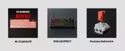 Pulsar професионална геймърска механична клавиатура Professional Gaming Mechanical Keyboard eS HE 70 ANSI Black - 8K, RGB