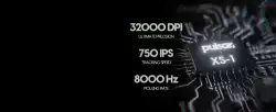 Pulsar професионална геймърска мишка Wireless Gaming Mouse X2F Black [Pulsar LAB] - 8K, Black