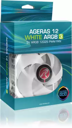 Raijintek комплект вентилатори Fan Pack 3-in-1 3x120mm - AGERAS 12 WHITE ARGB-3