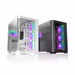 Raijintek кутия Case EATX - ATREUS BT4 Black - 4 x 120 mm Infinity Mirror ARGB Fans included                          