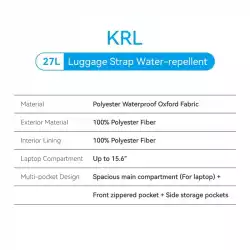 Раница, Vention Laptop Backpack 15.6", Waterproof - KRLB0