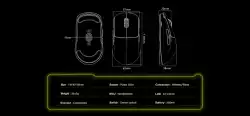 Scyrox професионална геймърска мишка V8 Black - Wireless Gaming Mouse - 8K Polling Rate