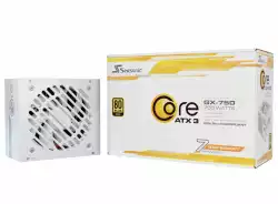 Seasonic захранване PSU ATX 3.1 750W Gold, Full Modular, PCIe 5.1 - CORE GX-750 V2 White - SRP-CGX751-A5A32SF-WH