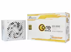 Seasonic захранване PSU ATX 3.1 850W Gold, Full Modular, PCIe 5.1 - CORE GX-850 V2 White - SRP-CGX851-A5A32SF-WH                          