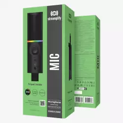 Streamplify професионален стрийминг микрофон с трипод Streaming Microphone With Tripod RGB - MIC TRIPOD - SPMC-MZ1C127.11                          