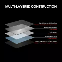 Superglide професионален стъклен геймърски пад за мишка Gaming Glass Mousepad Superglide Pad v2 XL Red - 490 x 420 mm