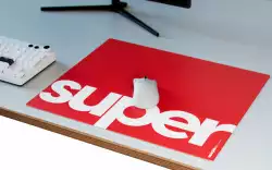 Superglide професионален стъклен геймърски пад за мишка Gaming Glass Mousepad Superglide Pad v2 XL Red - 490 x 420 mm