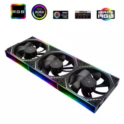 Thermalright Комплект вентилатори Fan Pack 3-in-1 3x120mm - TL-M12QR x 3 - Reverse, Infinity Mirror, Daisy-Chain, A-RGB