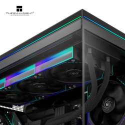 Thermalright кутия Case mATX - TL-M10 Vision Black - 4 x 120 mm ARGB included, 9.16 inch LCD Display, USB-C