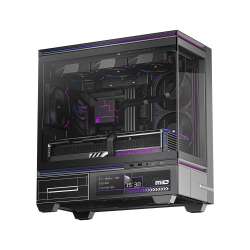 Thermalright кутия Case mATX - TL-M10 Vision Black - 4 x 120 mm ARGB included, 9.16 inch LCD Display, USB-C