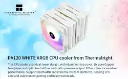 Thermalright охладител CPU Cooler Peerless Assassin 120 White A-RGB - Dual-Tower - LGA1851/LGA1700/AM5