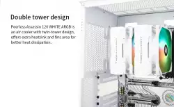 Thermalright охладител CPU Cooler Peerless Assassin 120 White A-RGB - Dual-Tower - LGA1851/LGA1700/AM5