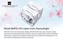 Thermalright охладител CPU Cooler Peerless Assassin 120 White - Dual-Tower - LGA1851/LGA1700/AM5