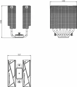 Thermalright охладител CPU Cooler Royal Pretor 130 Ultra Black - LGA1851/AM5