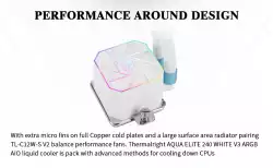 Thermalright водно охлаждане Water Cooling Aqua Elite 240 White A-RGB V3 - LGA1851/LGA1700/AM5