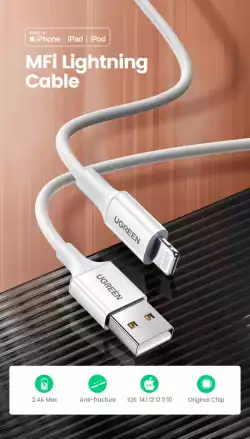 Ugreen кабел Cable iPhone Lighting/USB data US155, 1m - 20728