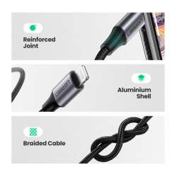 Ugreen кабел Cable Lighting to 3.5mm Male US315, 1m - 70509
