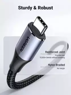 Ugreen кабел USB3.1 Type-C Gen2 M/M US355, 10Gbps, 100W, 5A, 1m - 80150