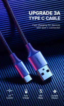 Ugreen кабел USB 2.0 Type A to Type-C US288, 1.5m - 60127