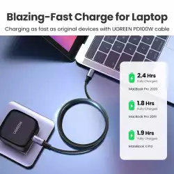 Ugreen кабел USB 2.0 Type-C M/M US316, 100W, 5A, 3m - 90120