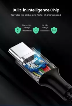Ugreen кабел USB 2.0 Type-C M/M US316, 100W, 5A, 3m - 90120