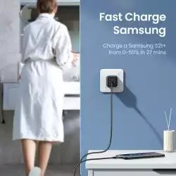 Ugreen универсално зарядно за стена Charger Wall GaN 45W CD294 Grey - 90573
