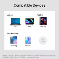 Unitek Адаптер Adapter USB-C M / HDMI 2.1 F - 8K, 120Hz, Aluminium - V1416B