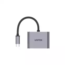 Unitek докинг станция Docking Station Type-C 4-in-1 - uHUB Q4+ Lite D1049A - USB-C PD100W x 1, HDMI x 1, VGA, USB2.0 x 1
