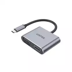 Unitek докинг станция Docking Station Type-C 4-in-1 - uHUB Q4+ Lite D1049A - USB-C PD100W x 1, HDMI x 1, VGA, USB2.0 x 1                          
