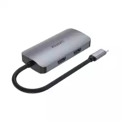 Unitek докинг станция Docking Station Type-C 5-in-1 - uHUB P5 Trio D1051A - USB-C PD100W x 1, HDMI x 2, VGA, USB3.0 x 1