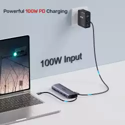 Unitek докинг станция Type-C Docking Station PD3.0 100W - HDMI, USB-C x 1, USB3.0 x 3, LAN, SD, VGA - D1113A