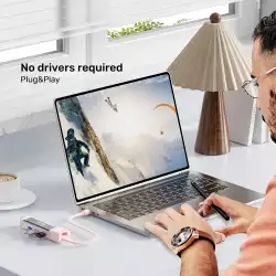 Unitek хъб USB-C/USB-A 3.0 HUB 4 port, Bi-Directional, Detachable Cable, White - H1319AWH01