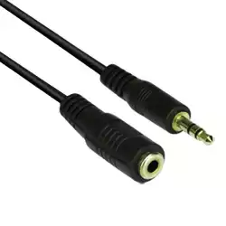 VCom Аудио Кабел 3.5mm Stereo M / F - CV202-5m                          