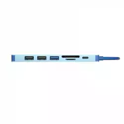 VCom докинг станция Docking Station Type-C 7-in-1 - CUE18 - PD3.0 100W, HDMI, USB3.0 x 1, USB2.0 x 2, SD, TF