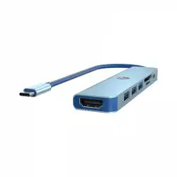 VCom докинг станция Docking Station Type-C 7-in-1 - CUE18 - PD3.0 100W, HDMI, USB3.0 x 1, USB2.0 x 2, SD, TF