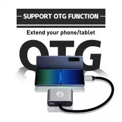 VCom докинг станция Docking Station USB-C 4-in-1 - CU450S - HDMI x 2, USB2.0, USB-C PD3.0 100W, MST