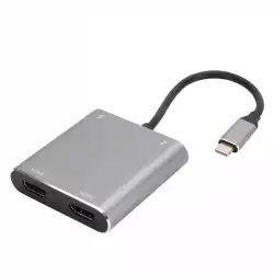 VCom докинг станция Docking Station USB-C 4-in-1 - CU450S - HDMI x 2, USB2.0, USB-C PD3.0 100W, MST