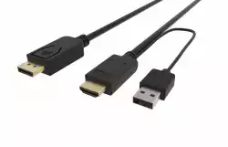VCom Кабел HDMI M / Display Port M - 4K 2160p - CG599C-1.8m